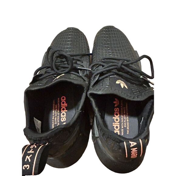 Adidas NMD R1 Web Boost Men's Originals  Sneakers Triple Black Shoes Size 7.5 - Picture 8 of 16